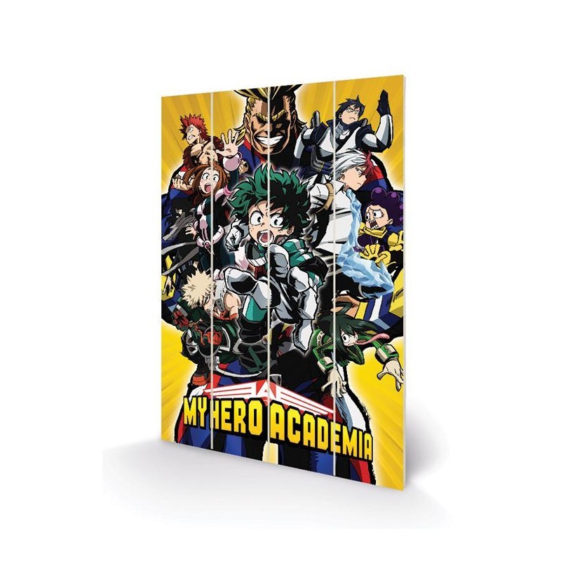 MY HERO ACADEMIA- HEROES - IMPRESSION SUR BOIS 40X59 Produits dérivés Bruno Vidéo