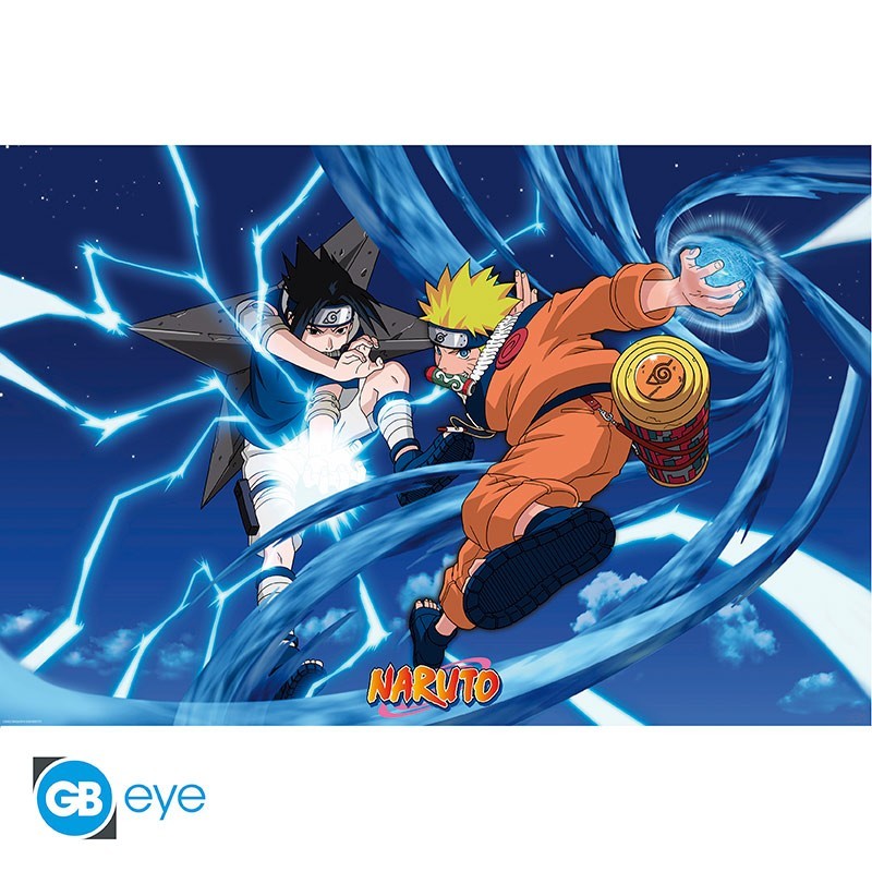 NARUTO - POSTER NARUTO & SASUKE  91.5X61 Produits dérivés Bruno Vidéo