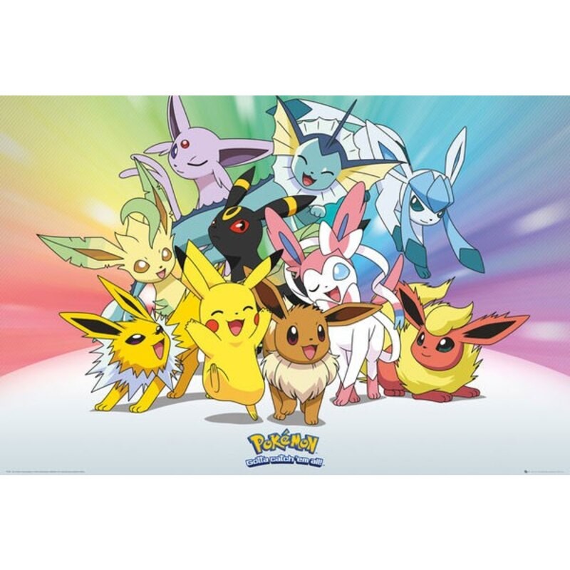 POKEMON - EVOLI - POSTER 91.5X61 Produits dérivés Bruno Vidéo