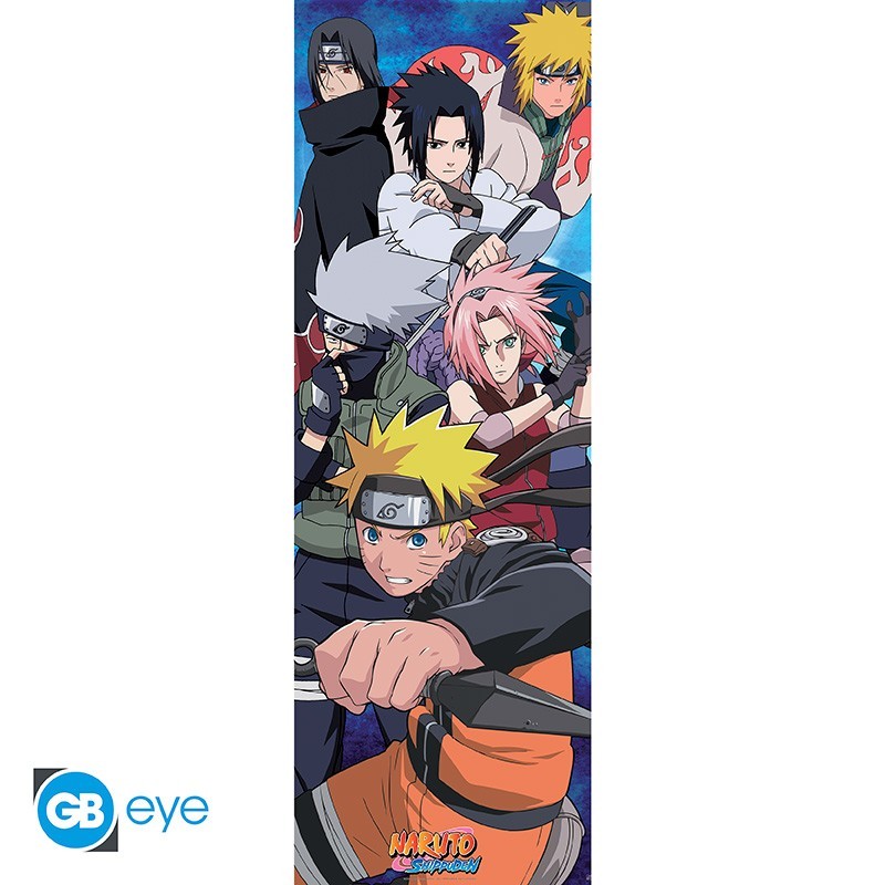 NARUTO SHIPUDDEN - POSTER DE PORTE - GROUPE - 53X158 Produits dérivés Bruno Vidéo