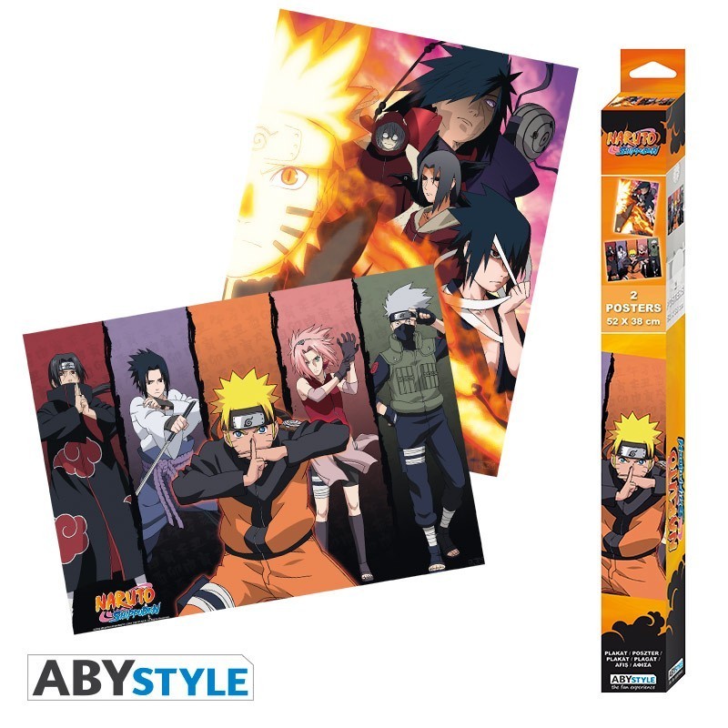 NARUTO SHIPPUDEN SET 2 CHIBI POSTERS GROUPES 52X38 Produits dérivés Bruno Vidéo