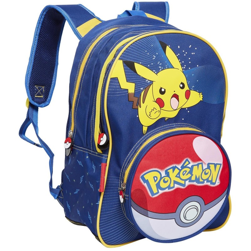 POKEMON - PIKACHU - SAC A DOS 3 COMPARTIMENTS + 1 POCHE Produits dérivés Bruno Vidéo