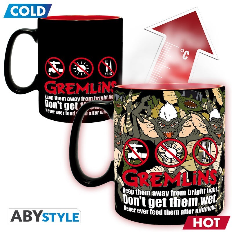 GREMLINS - NE PAS MOUILLER - MUG THERMOREACTIF 460ML Produits dérivés Bruno Vidéo