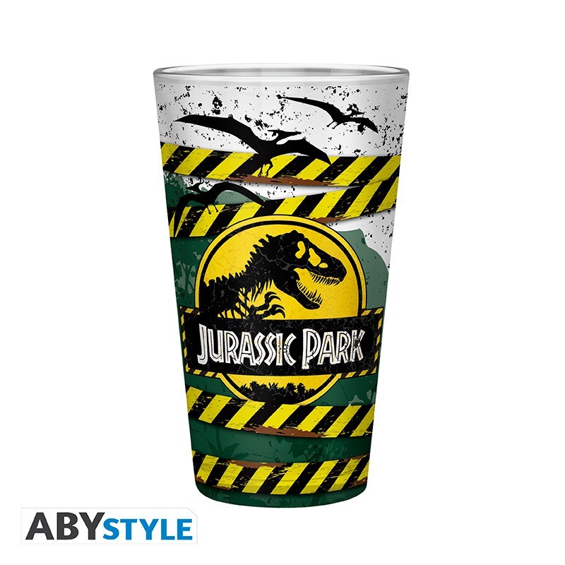 JURASSIC PARK - VERRE XXL 400ML - DANGER HIGH VOLTAGE Produits dérivés Bruno Vidéo