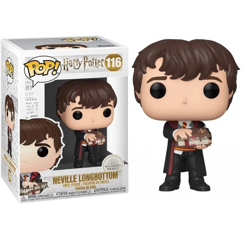 POP HARRY POTTER NEVILLE WITH MONSTER BOOK 116 Produits dérivés Bruno Vidéo