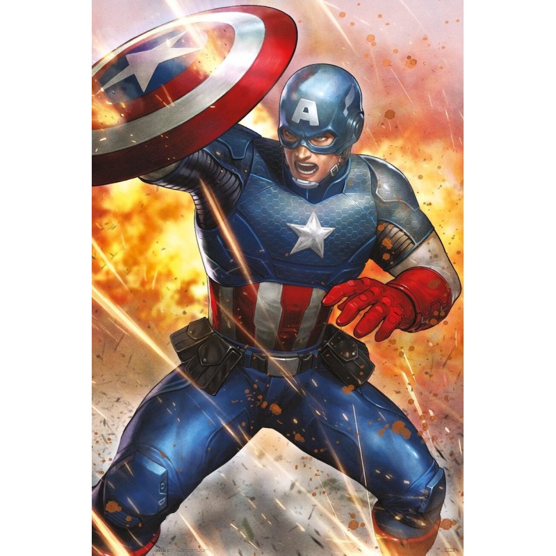 MARVEL - CAPTAIN AMERICAN - UNDER FIRE - POSTER 61X91.5CM Produits dérivés Bruno Vidéo