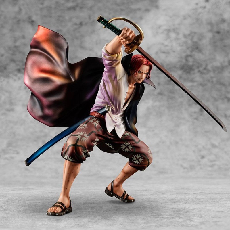 ONE PIECE RED - HAIRED SHANKS - STATUETTE PLAYBACK MEMORIES P. O. P. 21CM Figurines Bruno Vidéo