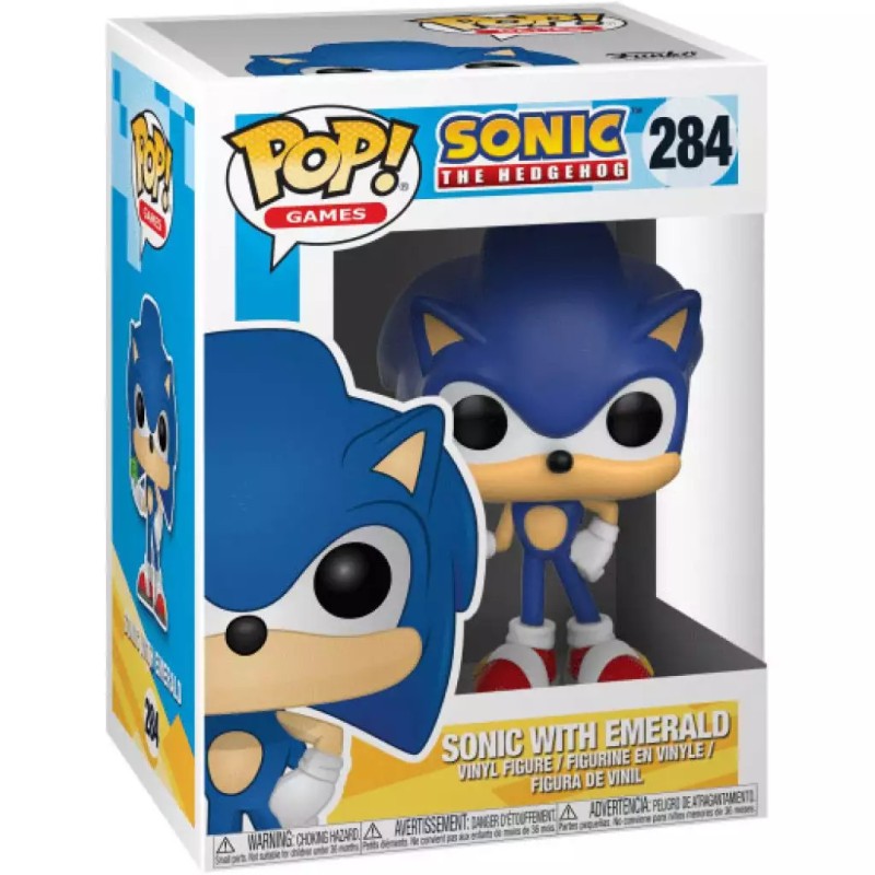 POP SONIC - SONIC WITH EMERALD - 284 Figurines Funko Pop Bruno Vidéo