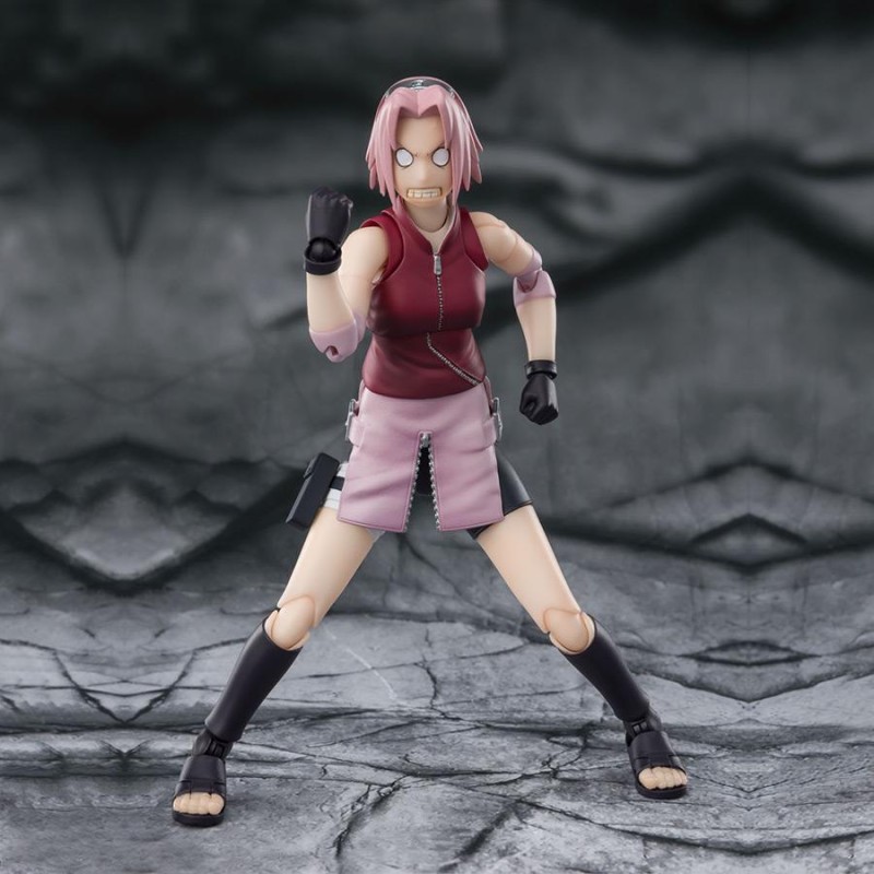 NARUTO SHIPPUDEN - FIGURINE SAKURA HARUNO INHERITOR OF TSUNADE S INDOMINABLE WILL S.H. FIGUARTS Figurines Bruno Vidéo