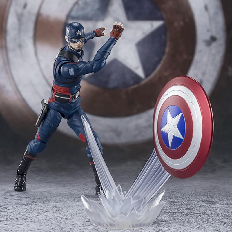 MARVEL - FIGURINE CAPTAIN AMERICA JOHN WALKER - FALCON ET LE SOLDAT DE L HIVER - S.H.FIGUARTS 15CM Figurines Bruno Vidéo