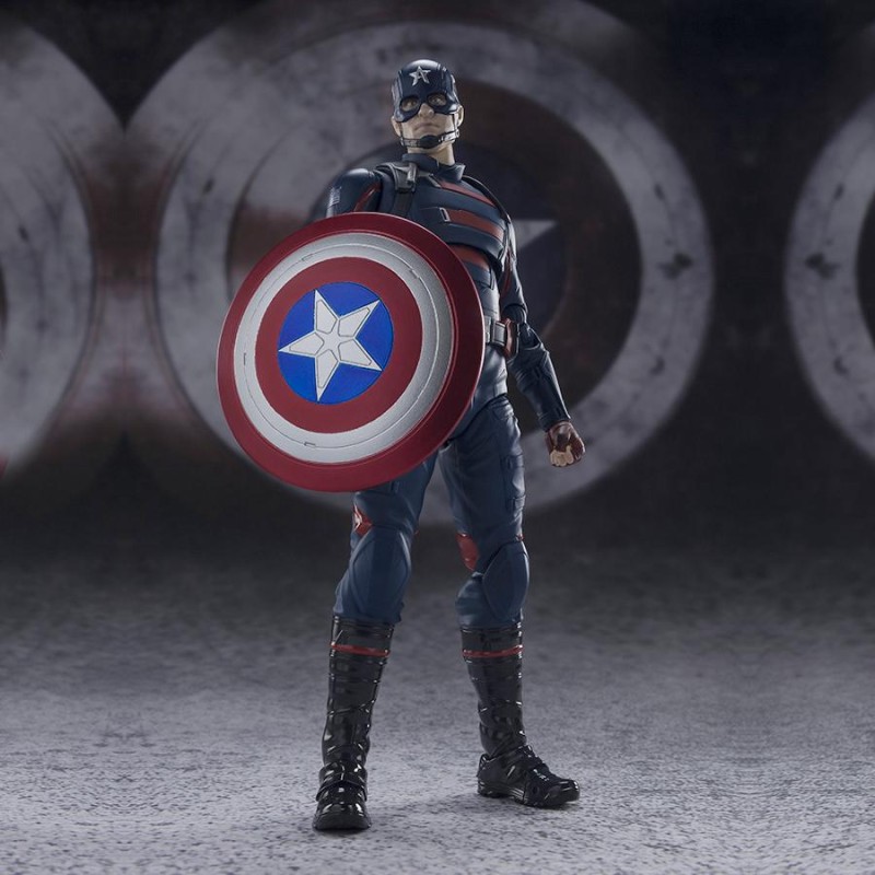 MARVEL - FIGURINE CAPTAIN AMERICA JOHN WALKER - FALCON ET LE SOLDAT DE L HIVER - S.H.FIGUARTS 15CM Figurines Bruno Vidéo