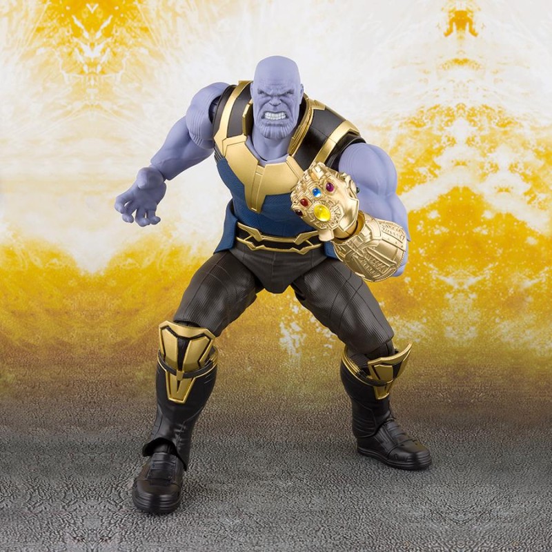 MARVEL - FIGURINE THANOS INFINITY WAR - S.H.FIGUARTS  19CM Figurines Bruno Vidéo