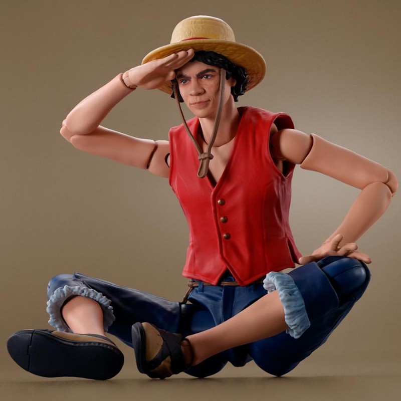 ONE PIECE NETFLIX - MONKEY D. LUFFY - S. H. FIGUARTS 14CM Figurines Bruno Vidéo