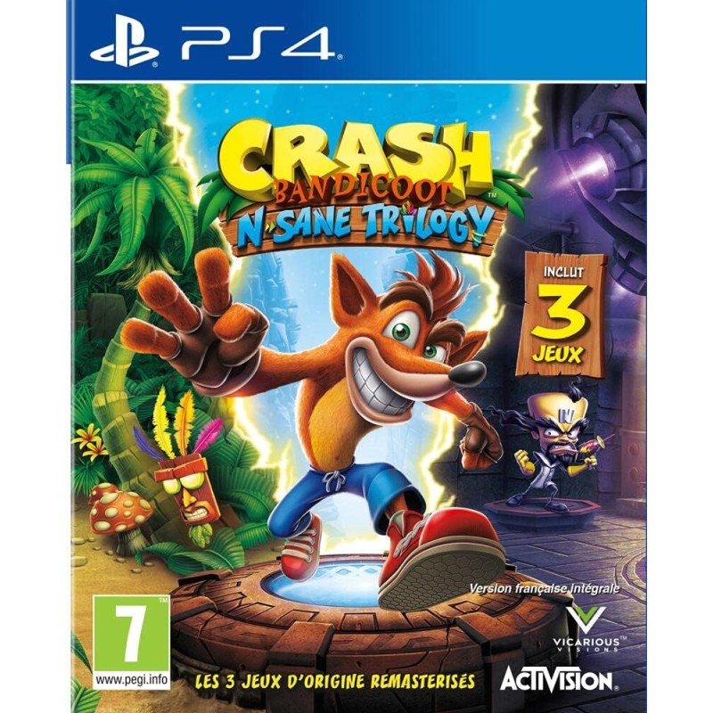 CRASH BANDICOOT N SANE TRILOGY PS4 OCCASION JEUX PS4 OCCASION Bruno Vidéo