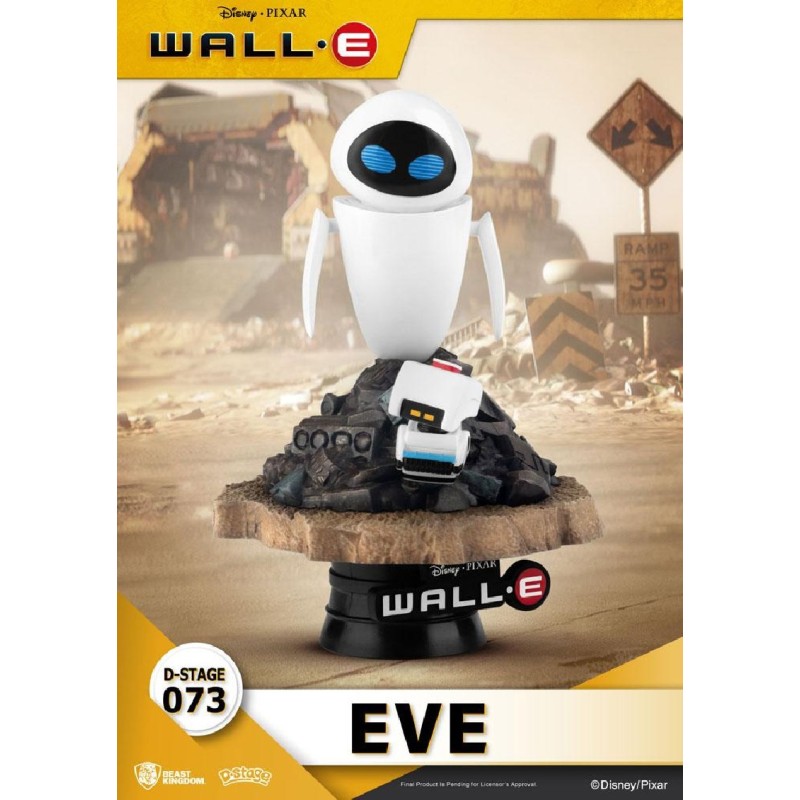 WALL- E - EVE - STATUETTE D-STAGE DIORAMA PVC 14CM Figurines Bruno Vidéo