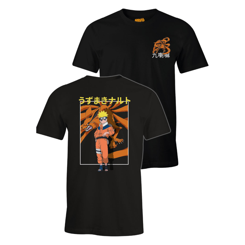 NARUTO - T SHIRT KURAMA - BLACK S Produits dérivés Bruno Vidéo